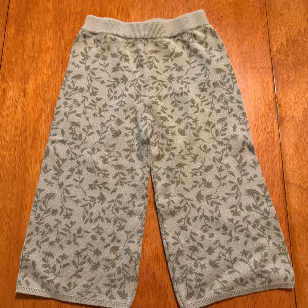 Modern‎ Moments by Gerber Toddler Girls Sage Green Floral Knit Sweater Set 3T